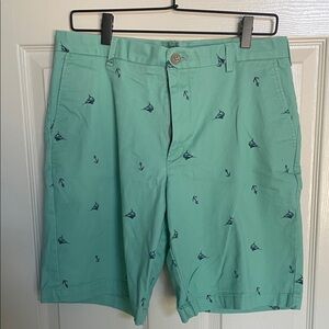 Izod Saltwater Stretch Shorts in Aqua, Size 32